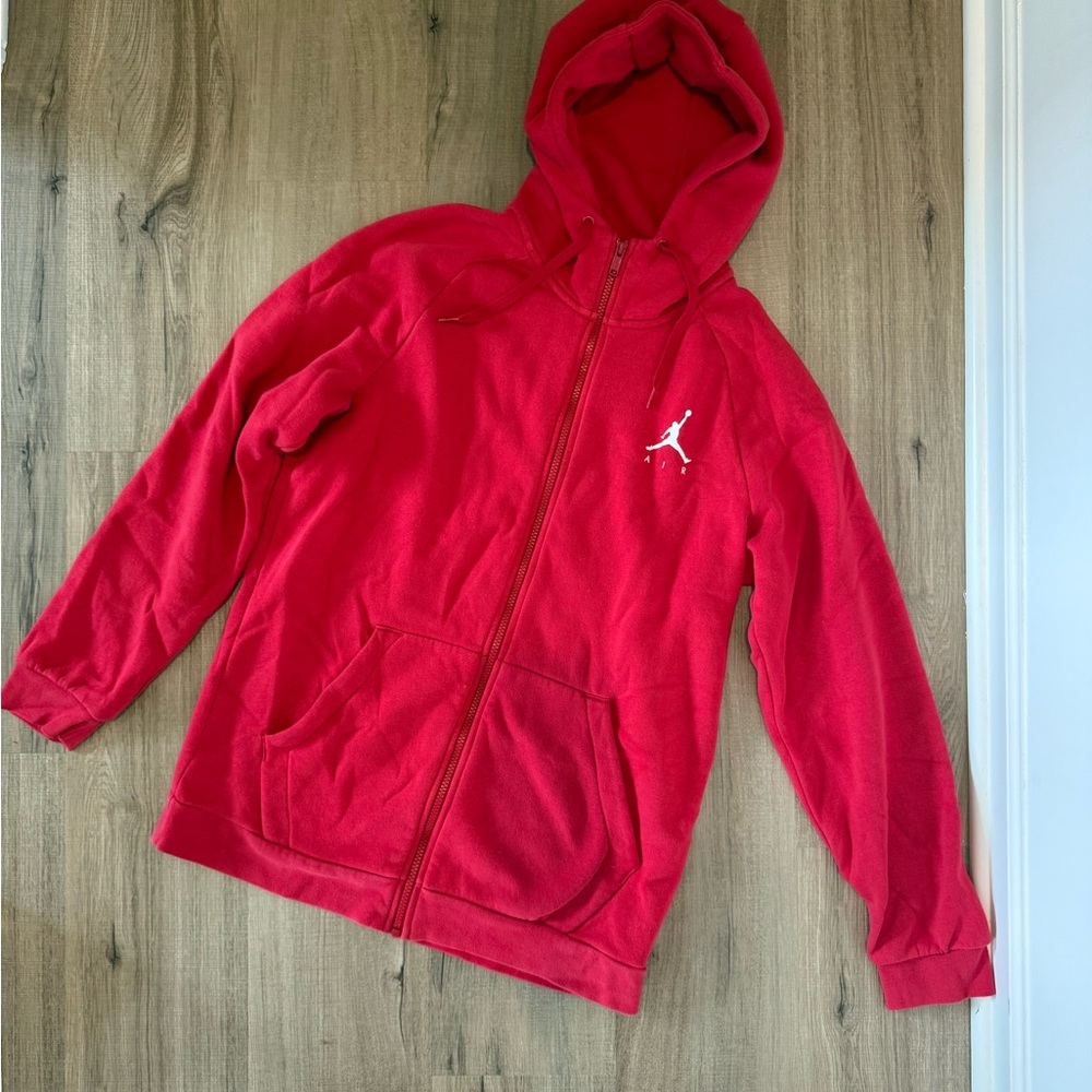 Jordan Red Zip Up Sweater